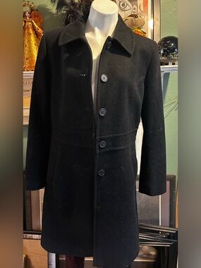 Ann Taylor black wool coat - 12 mint!